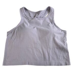 Lululemon Ebb To Street Cropped Tank Top Size 12 Lilac Lavender Racerback Tank